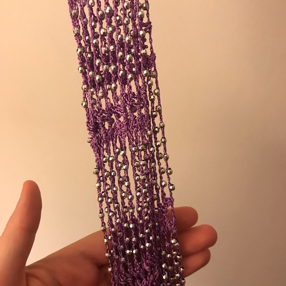 Accessories - Purple Beaded Swing Belt